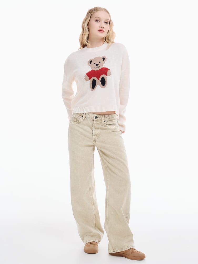 Джемпер трикотажный с принтом