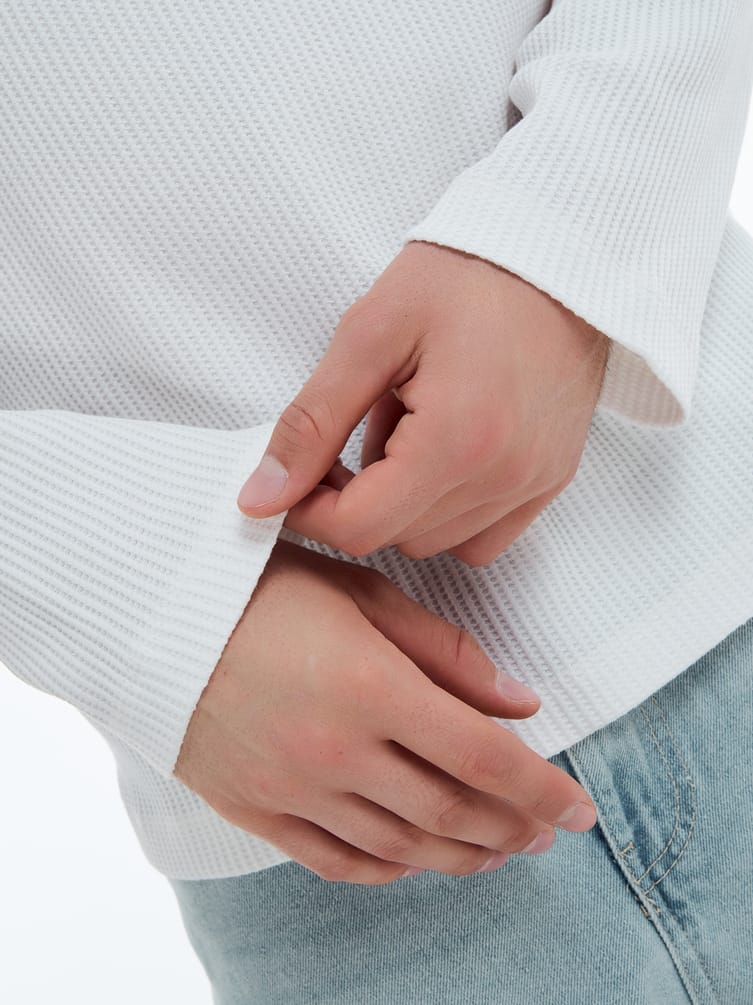 Лонгслив базовый вафельный