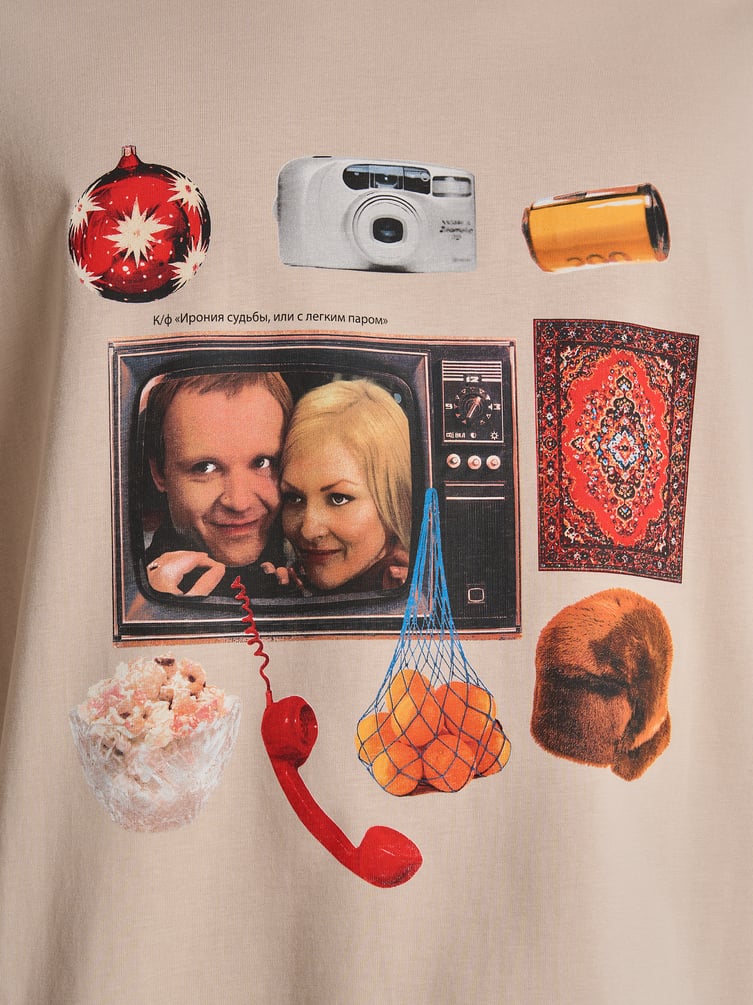 Футболка оверсайз с принтом Мосфильм