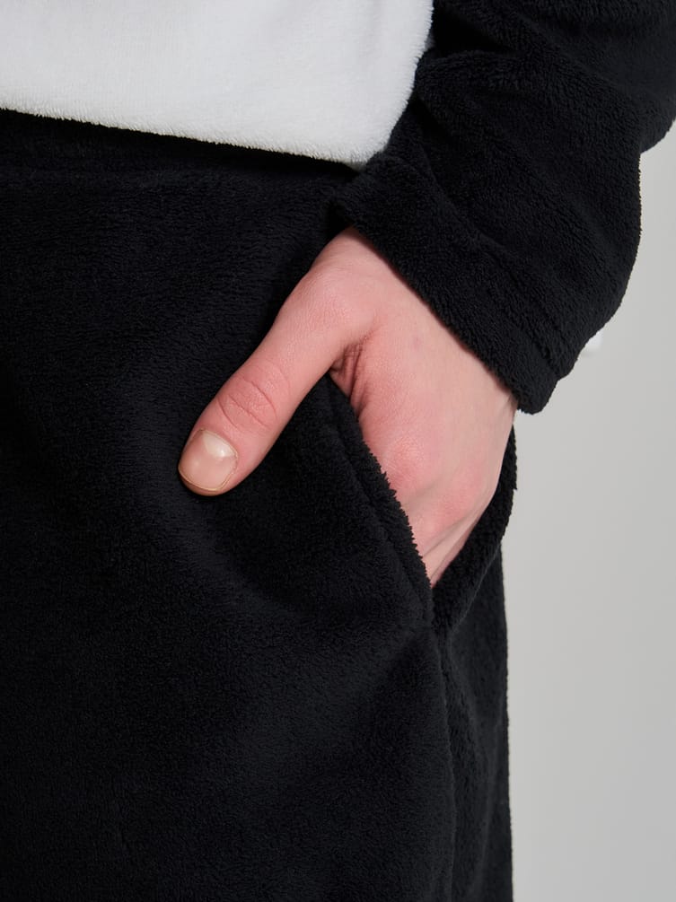 Пижама плюшевая новогодняя с брюками