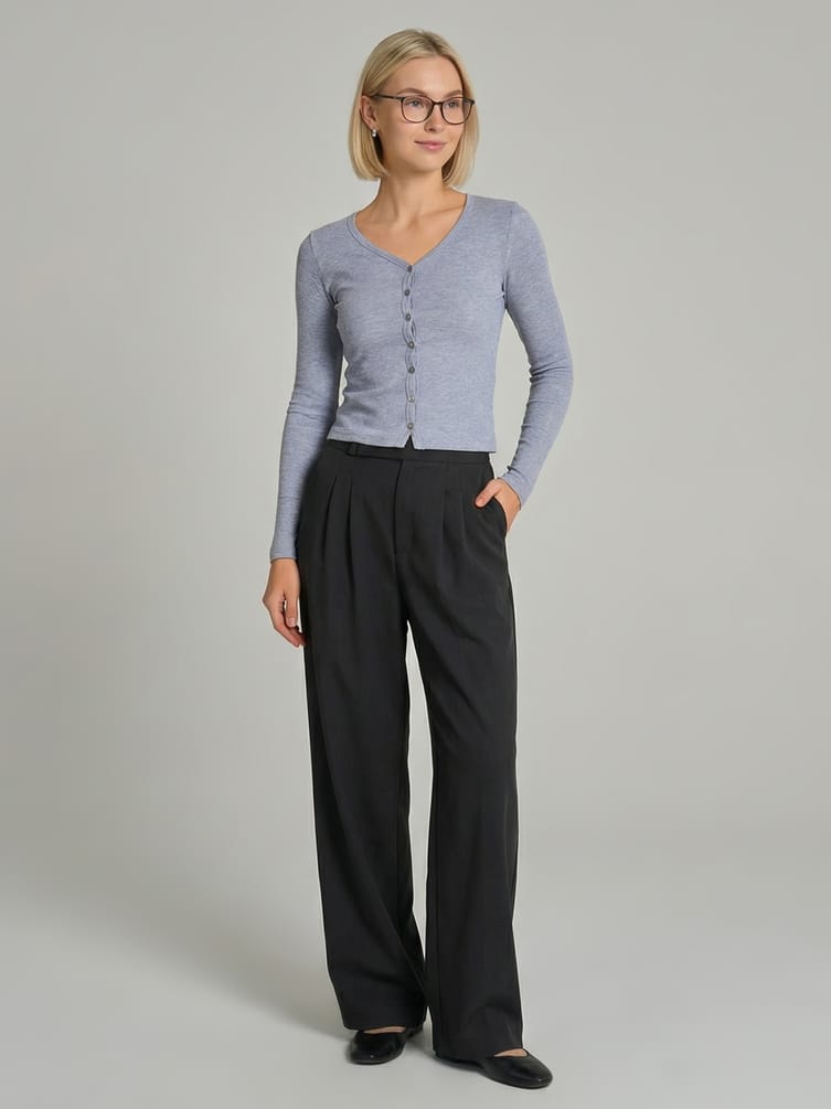 Кардиган облегающий на пуговицах