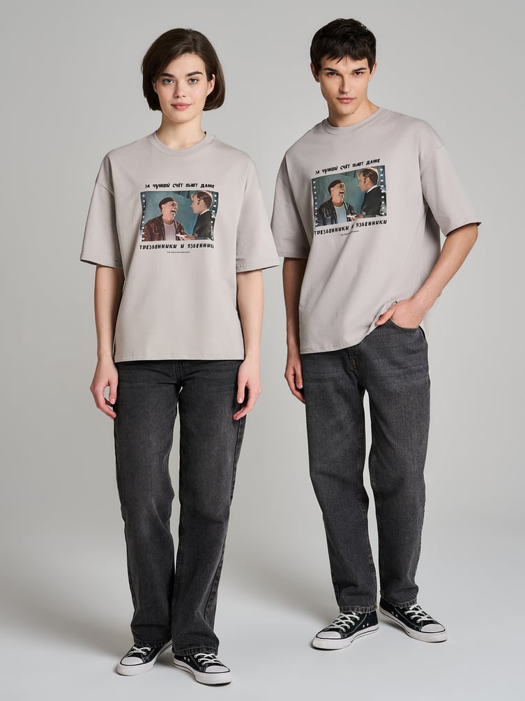 Футболка оверсайз с принтом Мосфильм