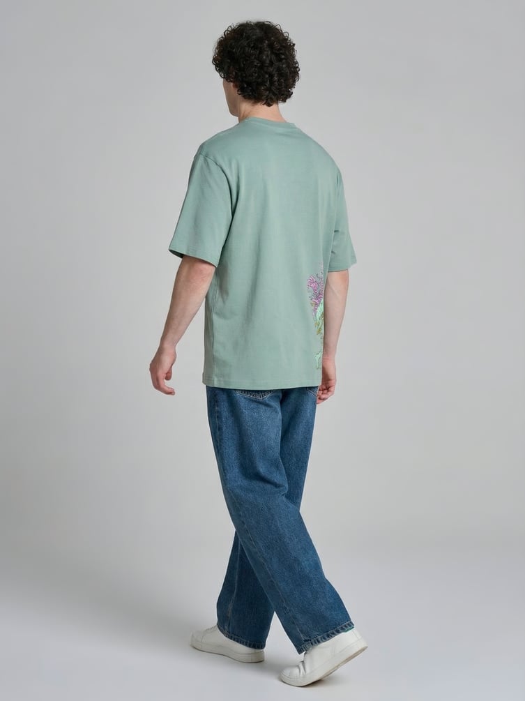 Джинсы багги широкие