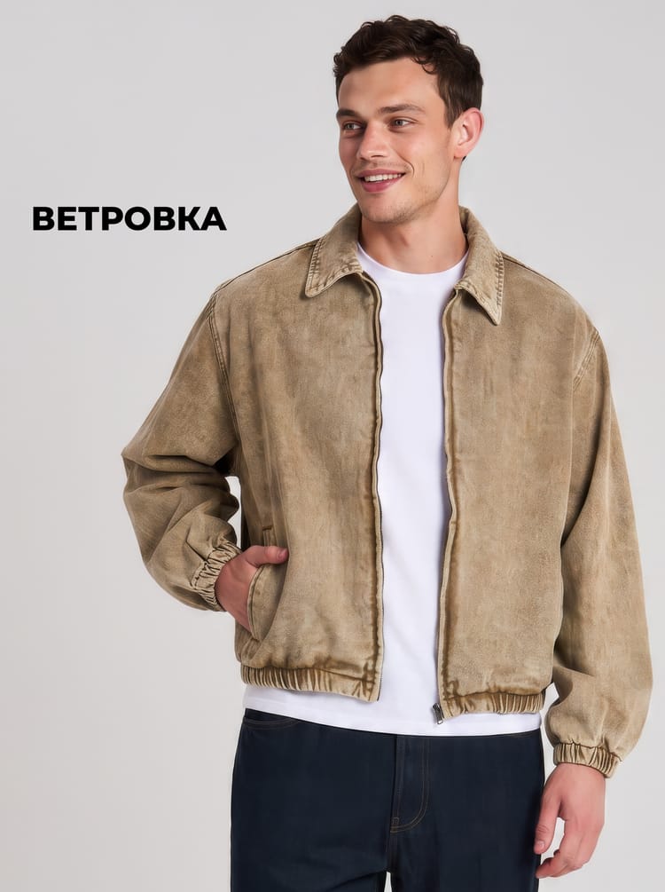 Ветровка бомбер джинсовая