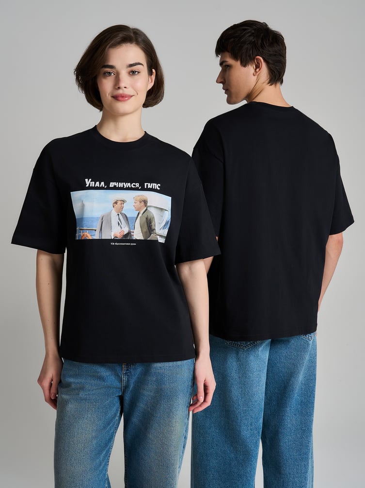 Футболка оверсайз с принтом Мосфильм