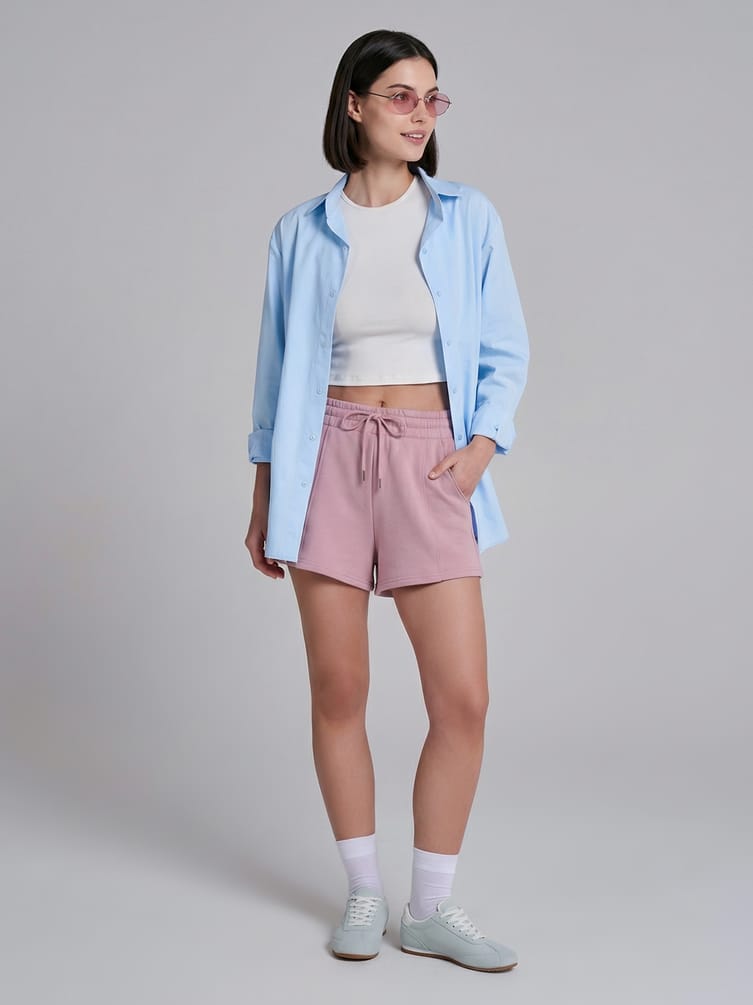 Шорты из вискозы со стрелками