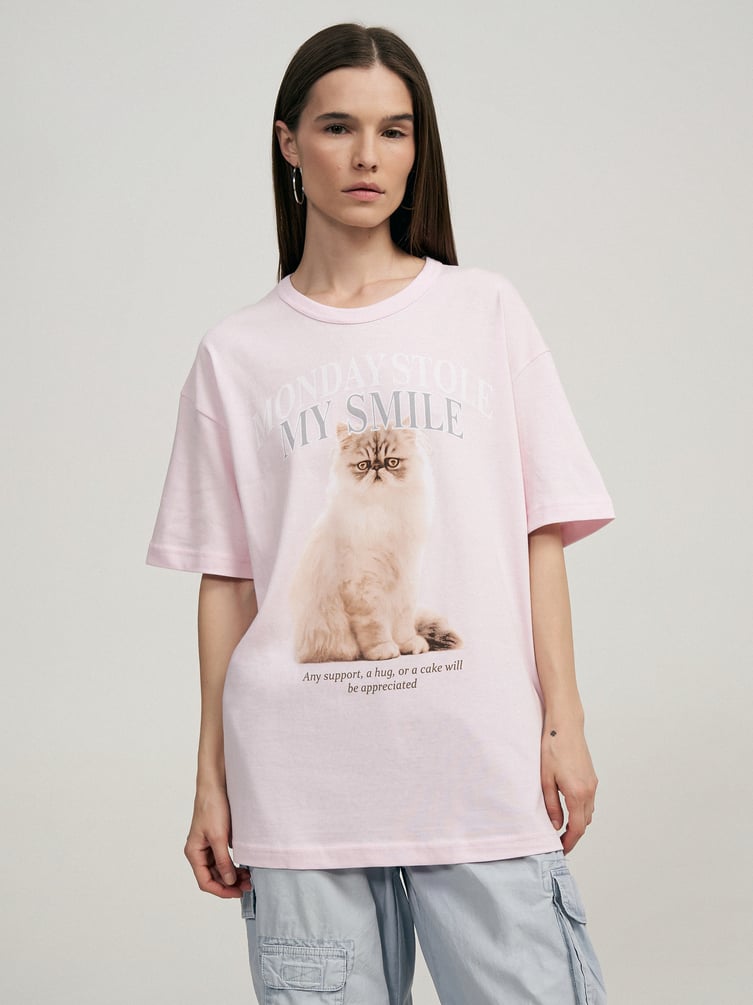 Футболка оверсайз с принтом