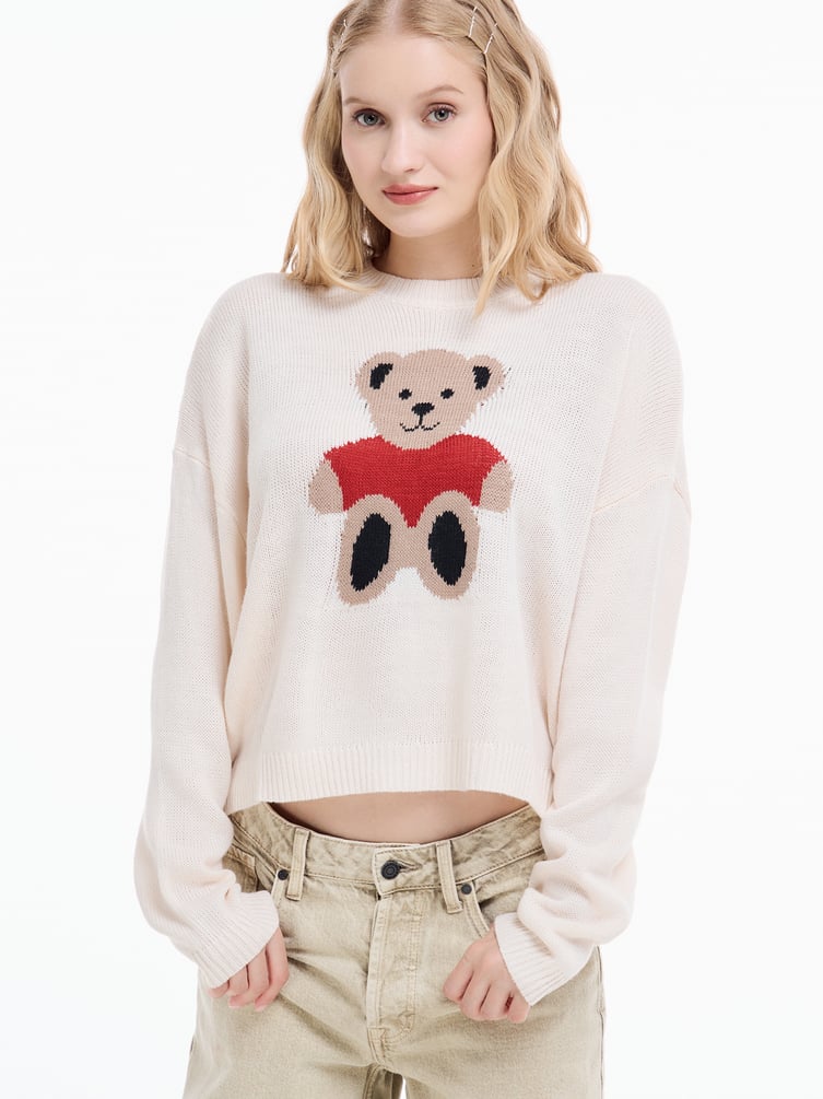 Джемпер трикотажный с принтом