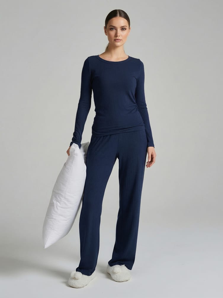 Пижама из вискозы с брюками