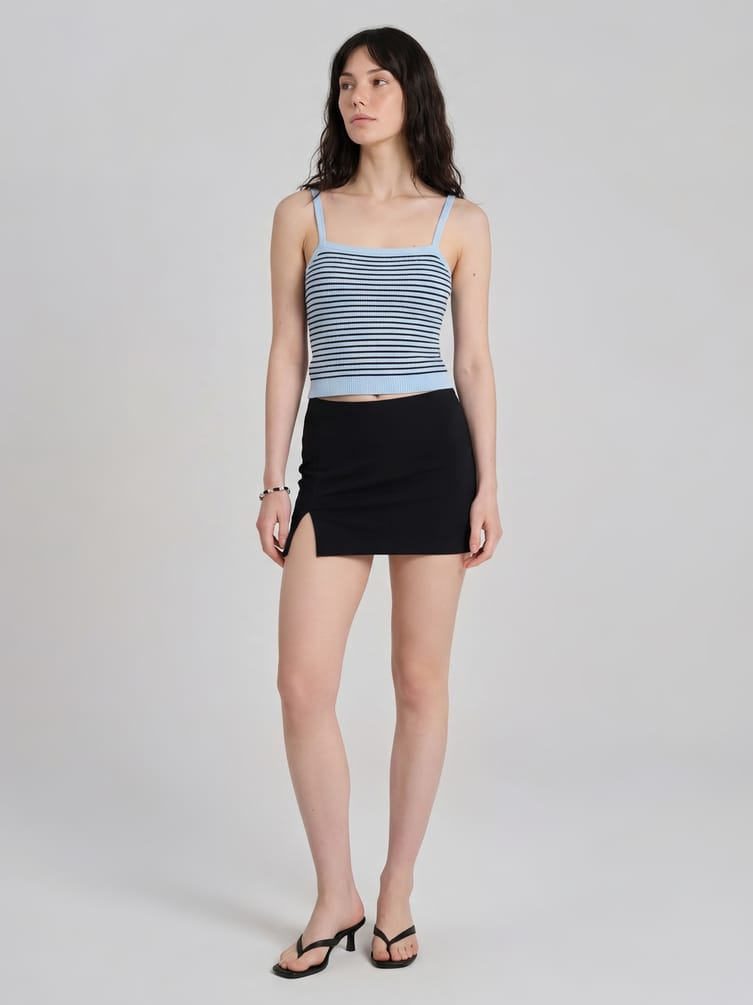 Топ трикотажный в полоску