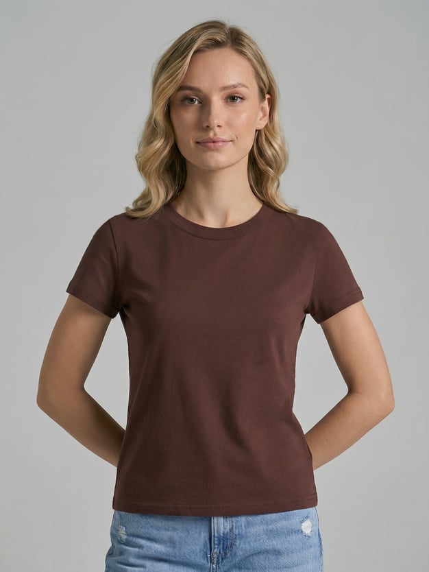 Плотная классическая футболка из хлопка