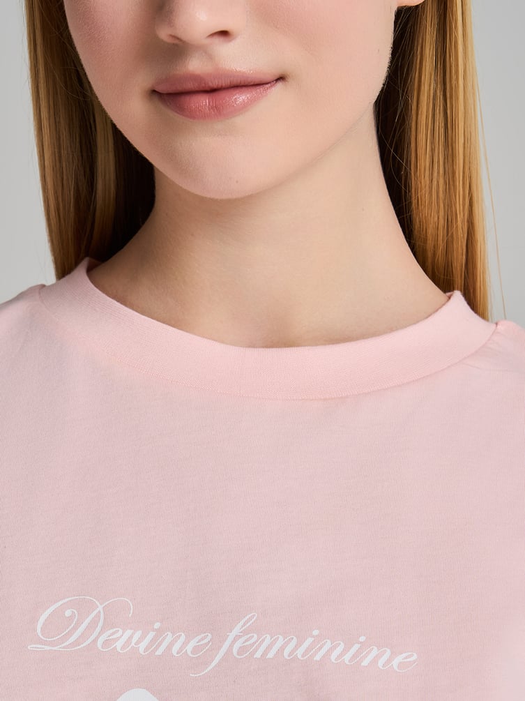 Хлопковая ночная сорочка с принтом