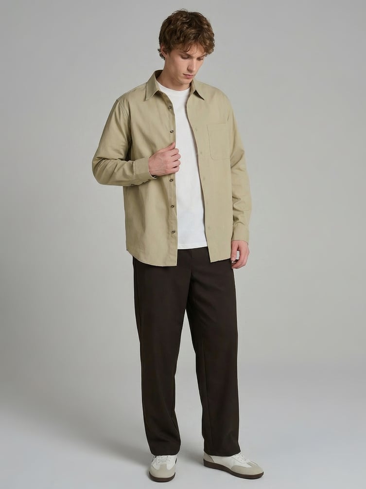 Рубашка повседневная с длинным рукавом