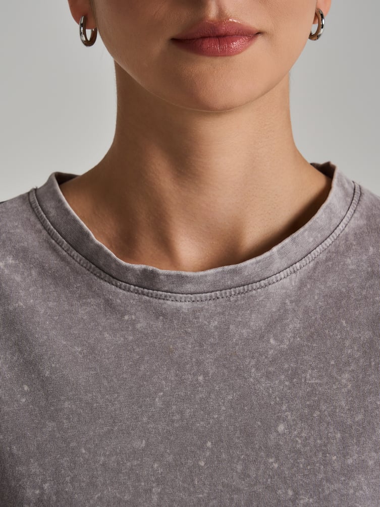 Футболка гранж с вареным эффектом