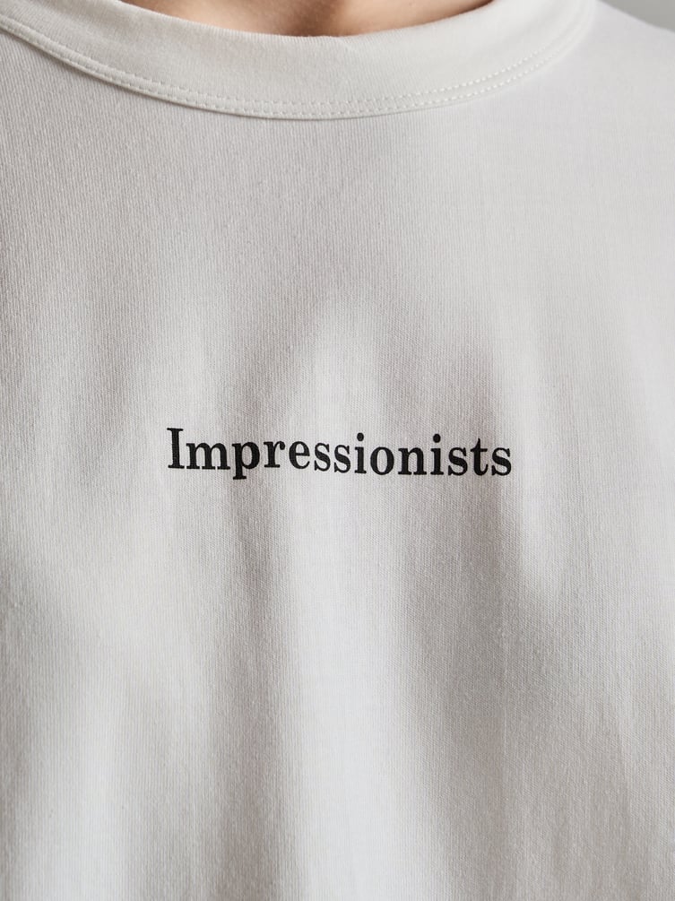 Футболка из хлопка с принтом на спине