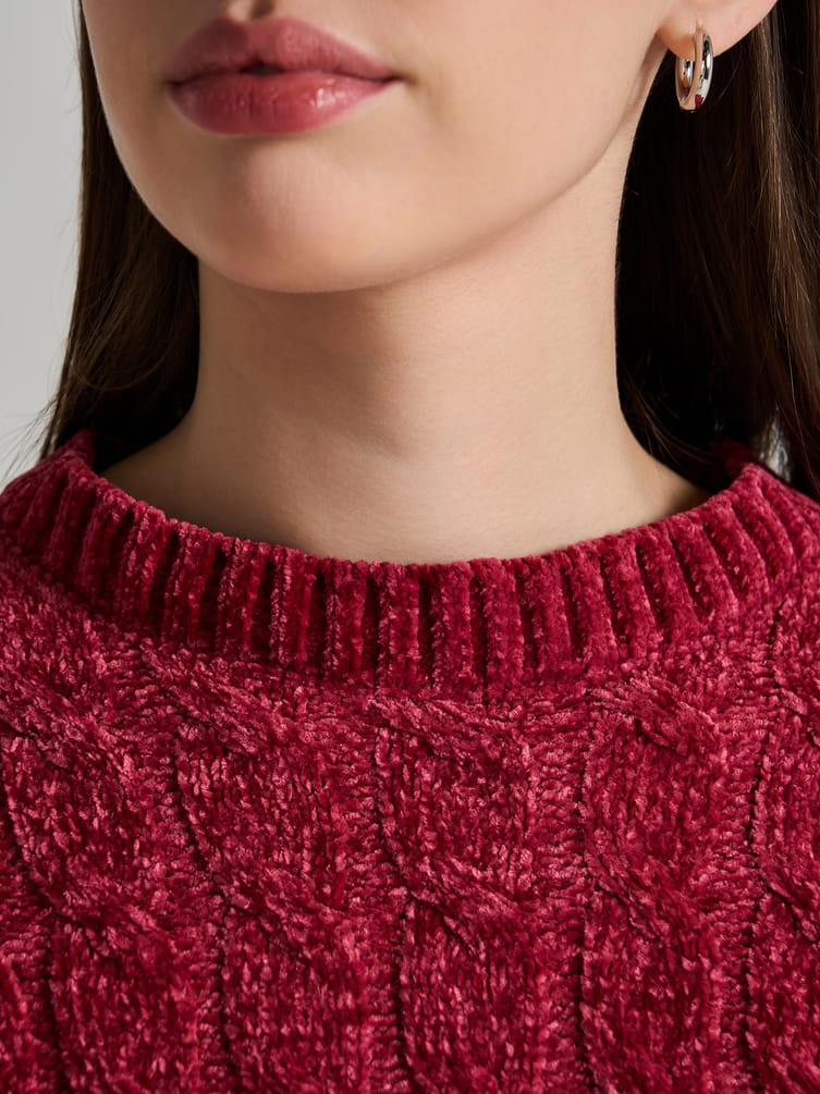 Джемпер трикотажный с косами