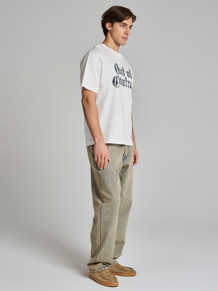 Футболка с надписью в стиле дрейн