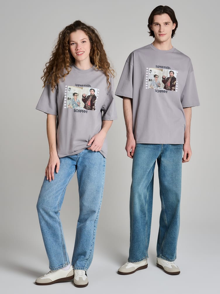 Футболка оверсайз с принтом Мосфильм