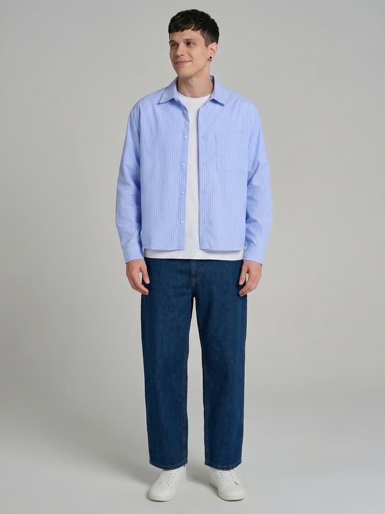 Рубашка классическая в полоску