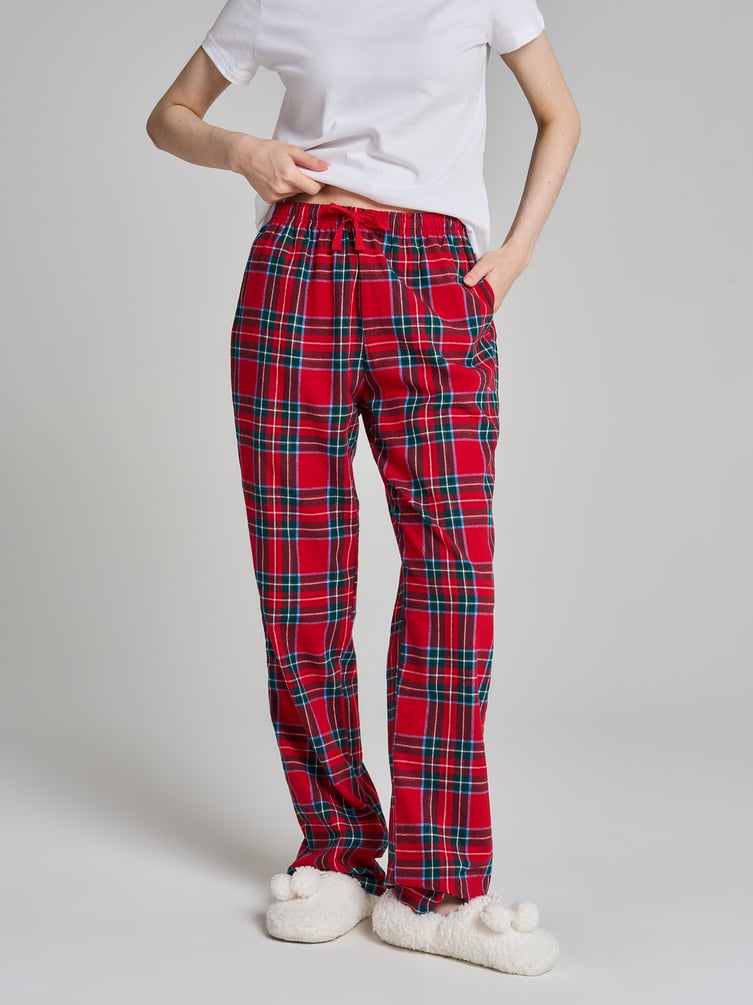 Пижамные брюки в клетку