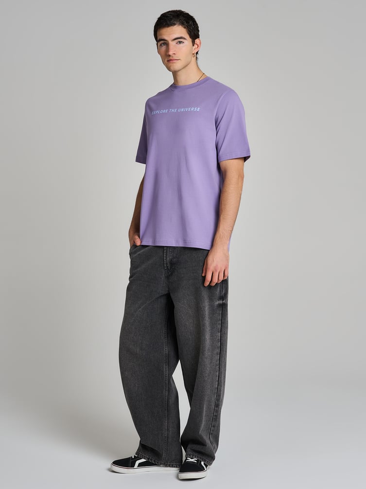 Футболка оверсайз с принтом на спине