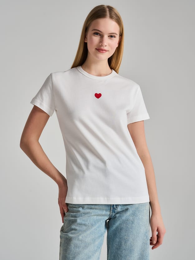 Хлопковая футболка с принтом