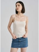 Топ на тонких лямках с перфорацией