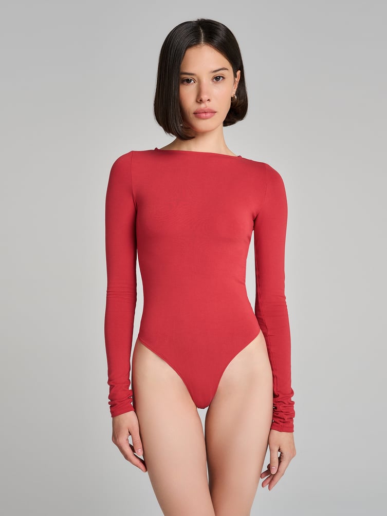 Боди-блузка с бантом на спине