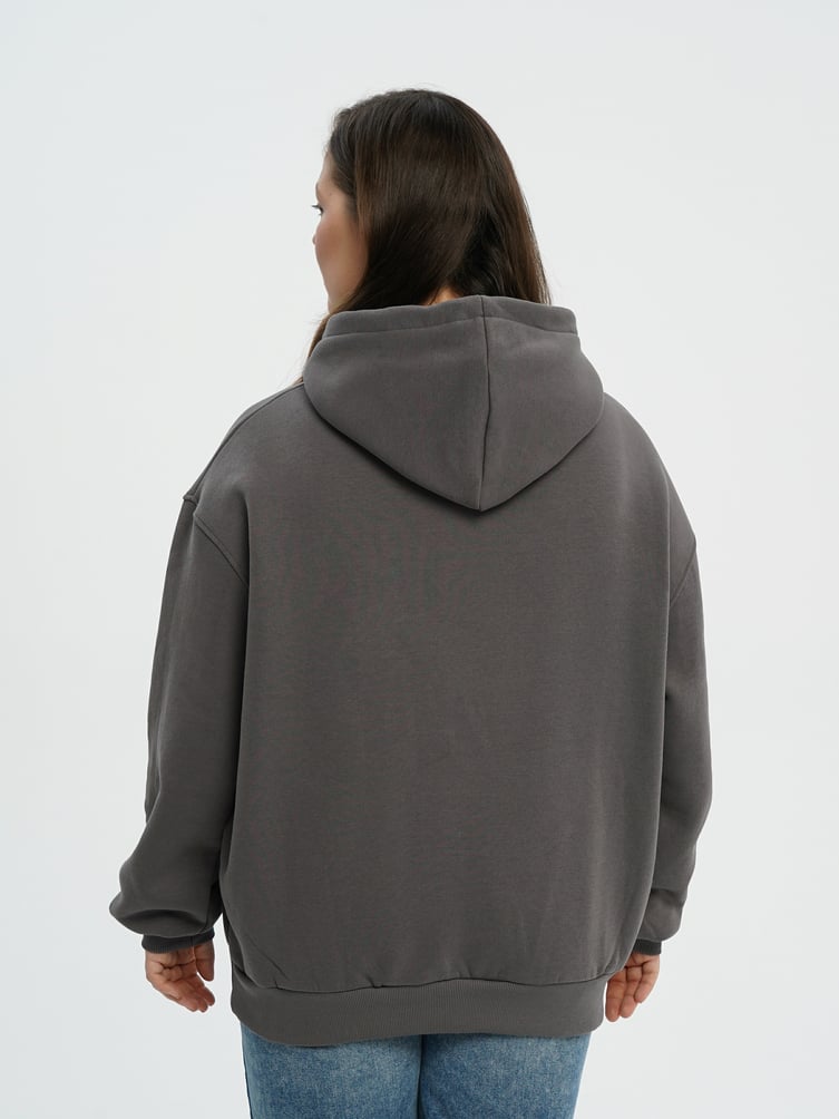 Утепленное худи Plus Size
