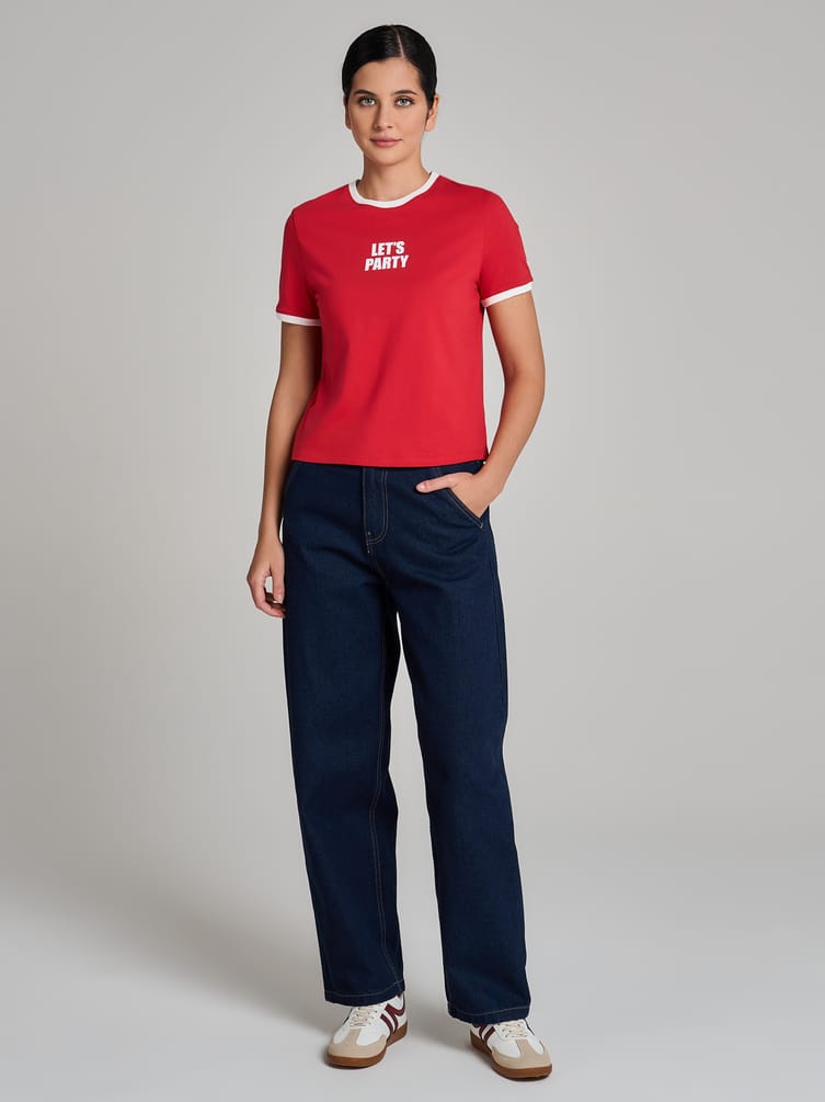 Облегающая футболка с надписью