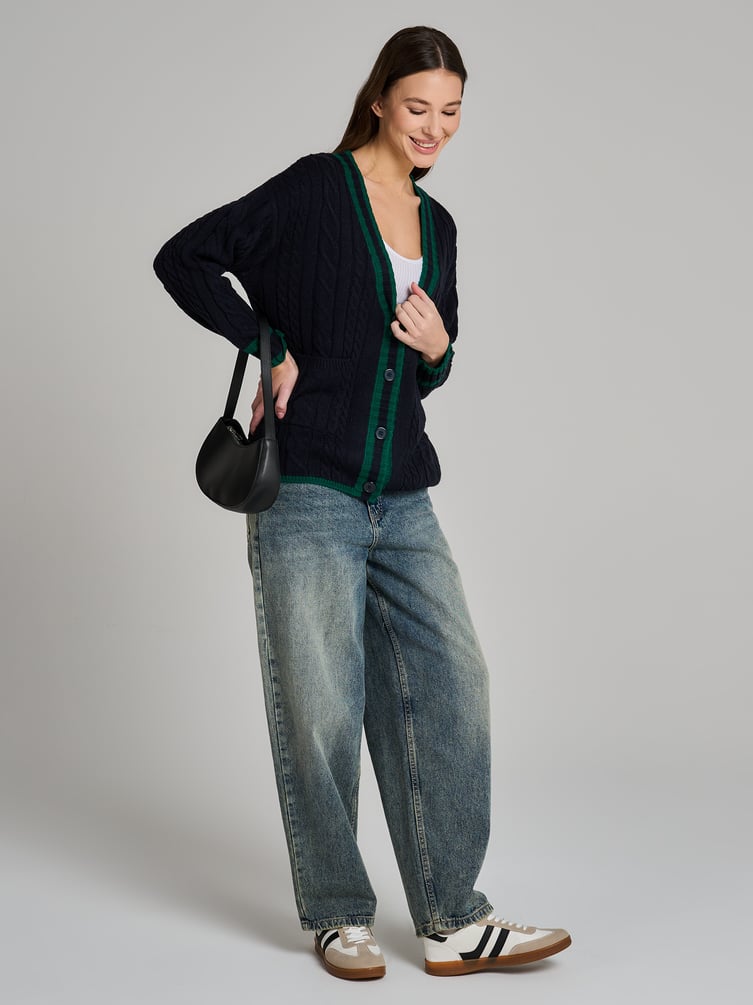 Кардиган вязаный оверсайз на пуговицах