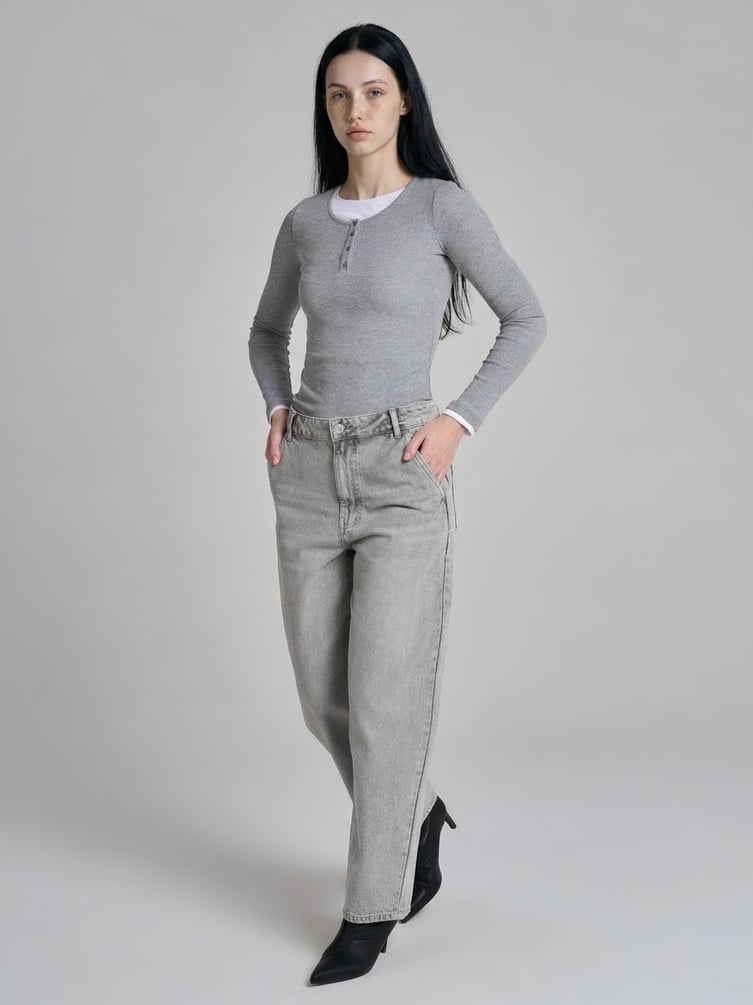 Джины багги с вареным эффектом