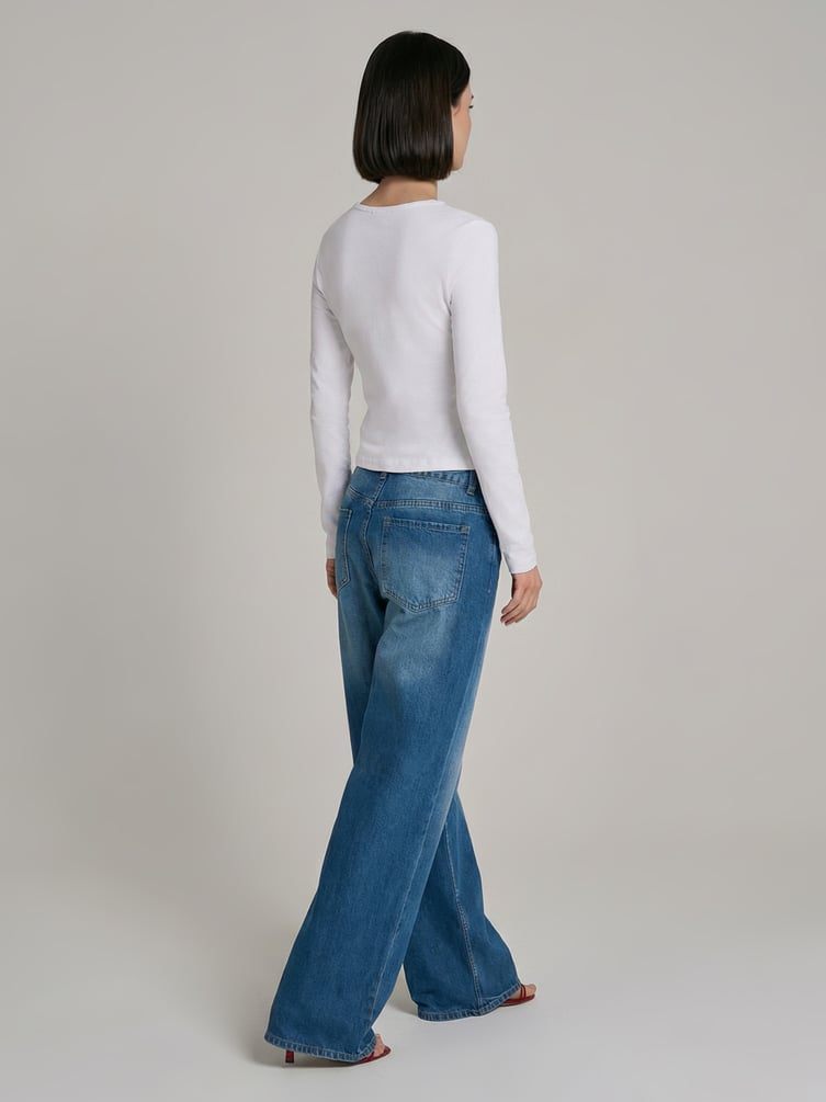 Джинсы бойфренды широкие