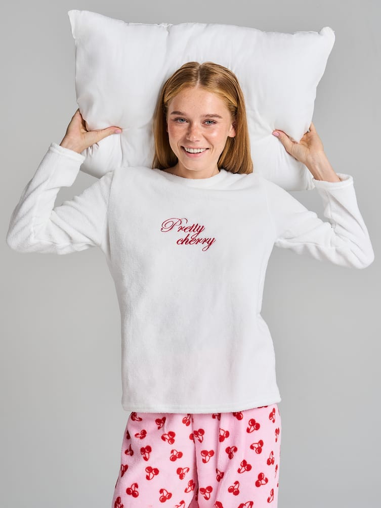 Пижама плюшевая с кофтой и брюками