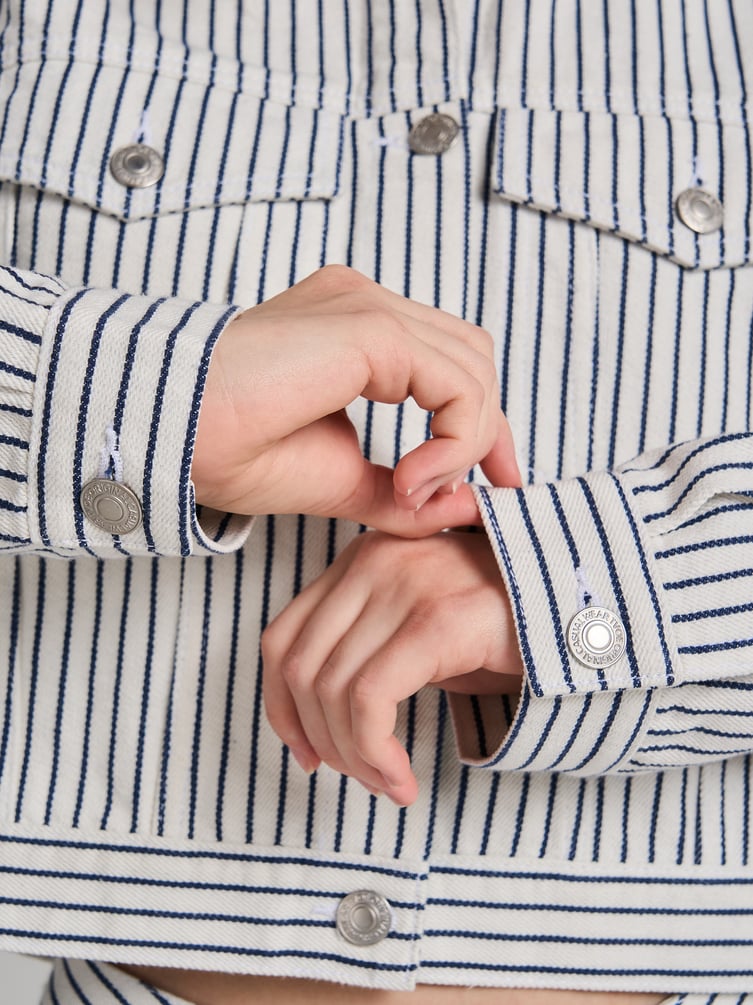 Куртка джинсовая в полоску