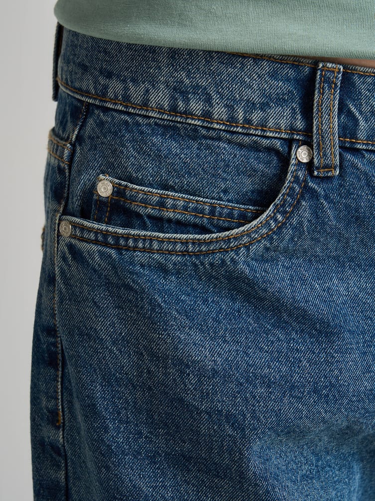 Джинсы багги широкие