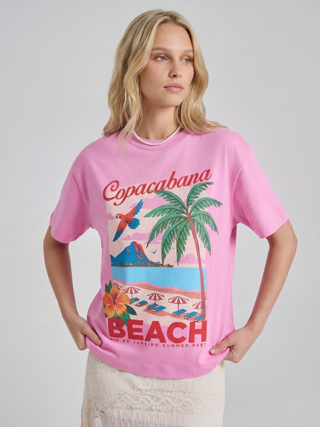 Футболка с принтом пляжа и моря