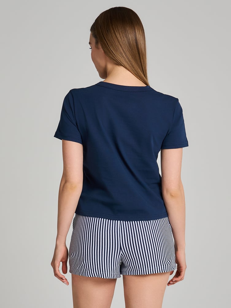 Пижама из хлопка с надписью в полоску