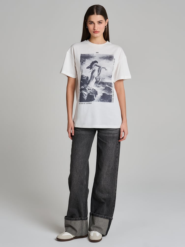 Футболка из хлопка с принтом картины