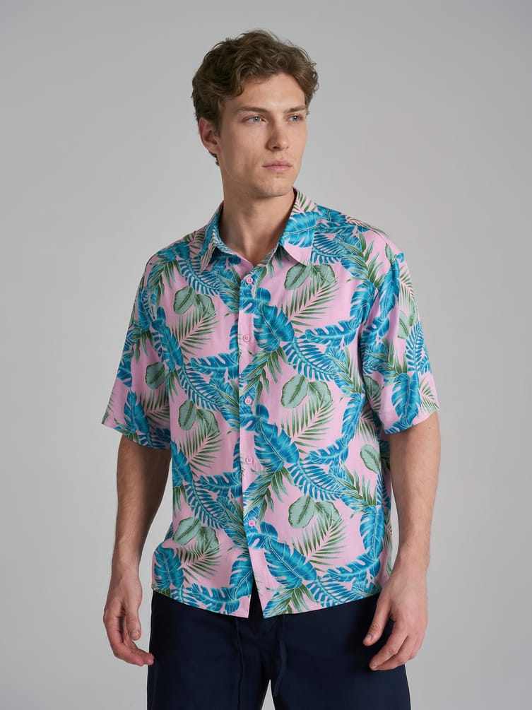 Рубашка пляжная с принтом