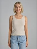 Майка на широких бретелях с вареным эффектом