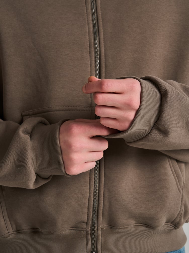 Зип худи оверсайз с надписью Russia и начесом