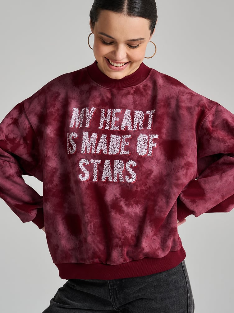 Свитшот тай-дай с надписью