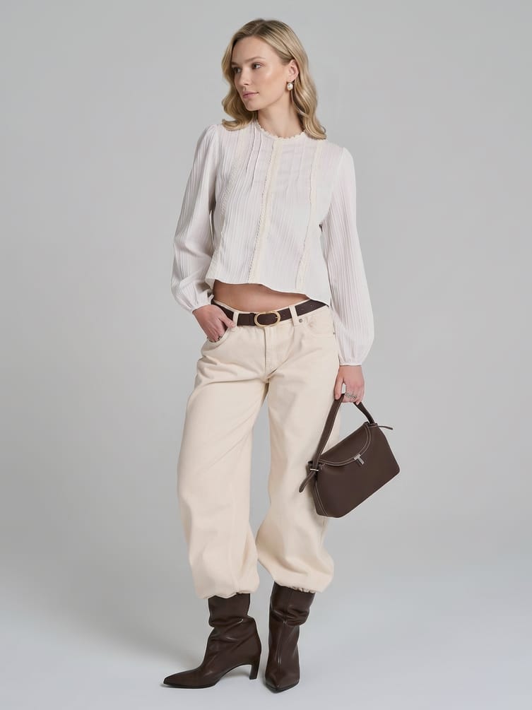 Кружевная блузка нарядная