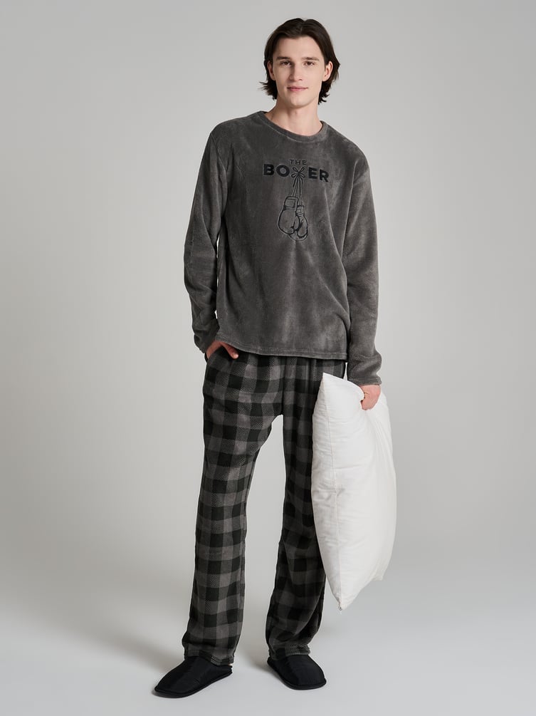 Пижама плюшевая Boxer с брюками