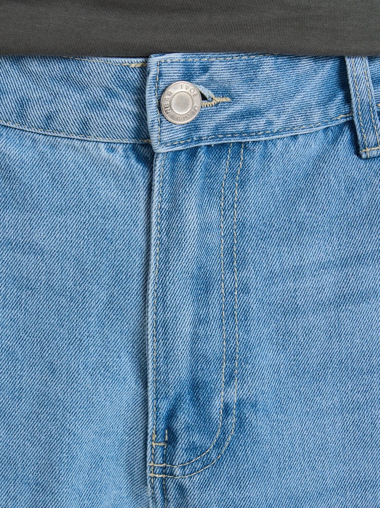 Джинсы багги широкие