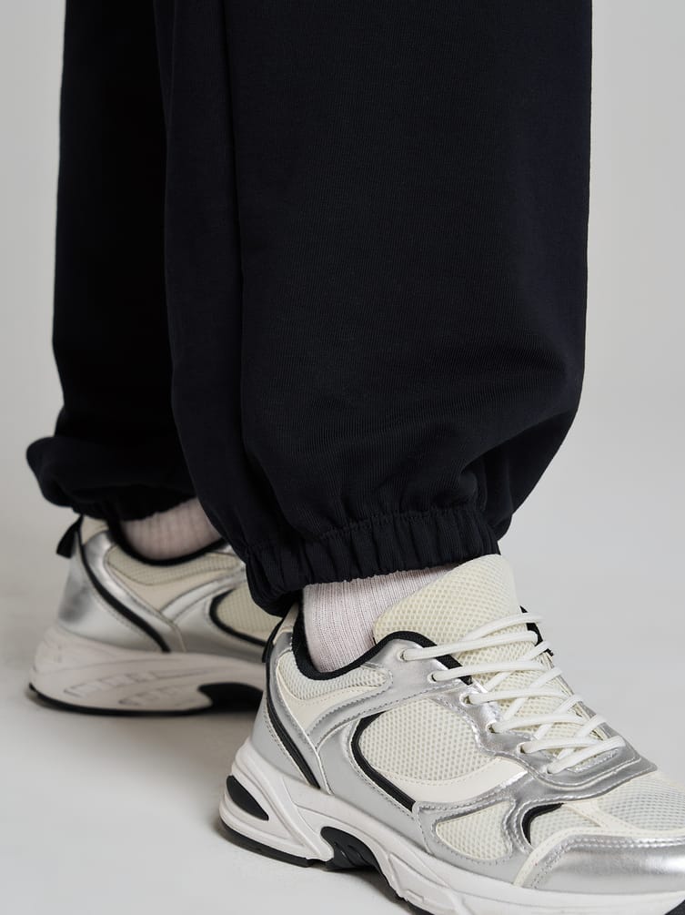 Спортивные брюки джоггеры с высокой талией