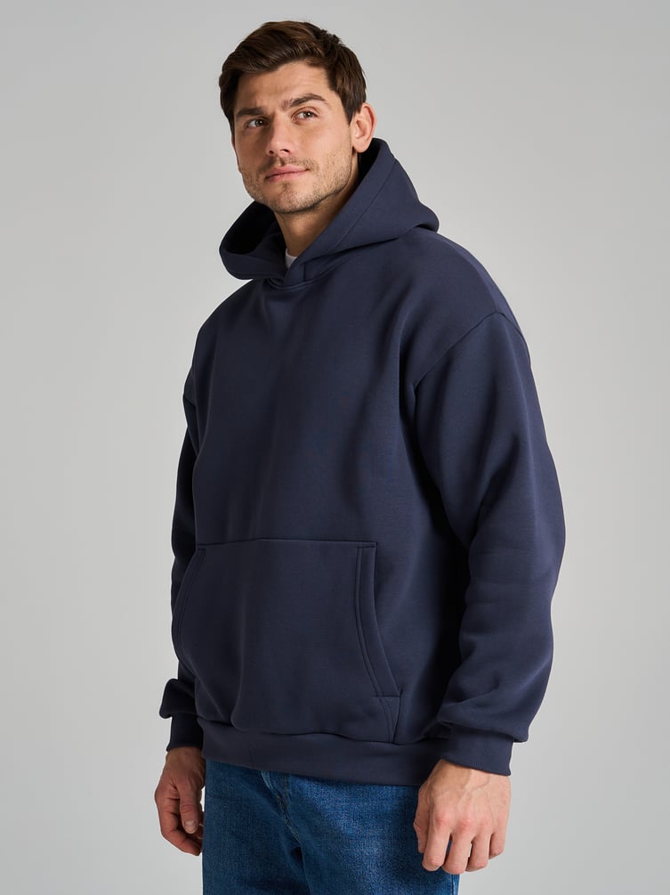 Худи оверсайз с капюшоном тёплое с начёсом