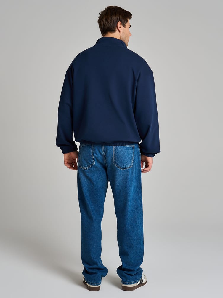 Свитшот оверсайз с молнией полузамком