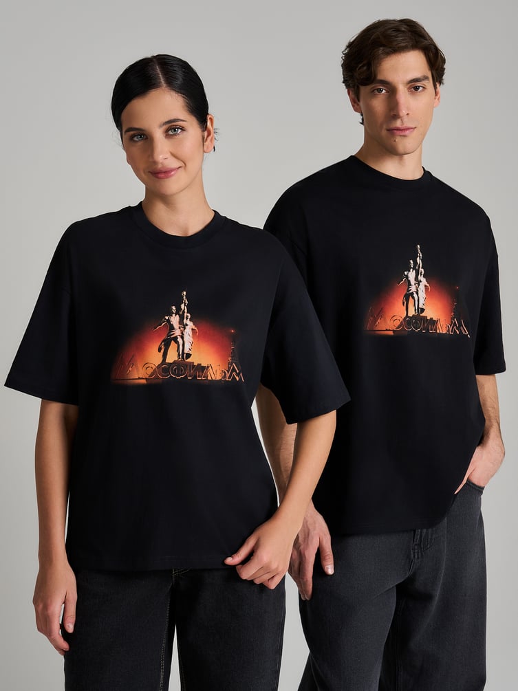 Футболка оверсайз с принтом Мосфильм